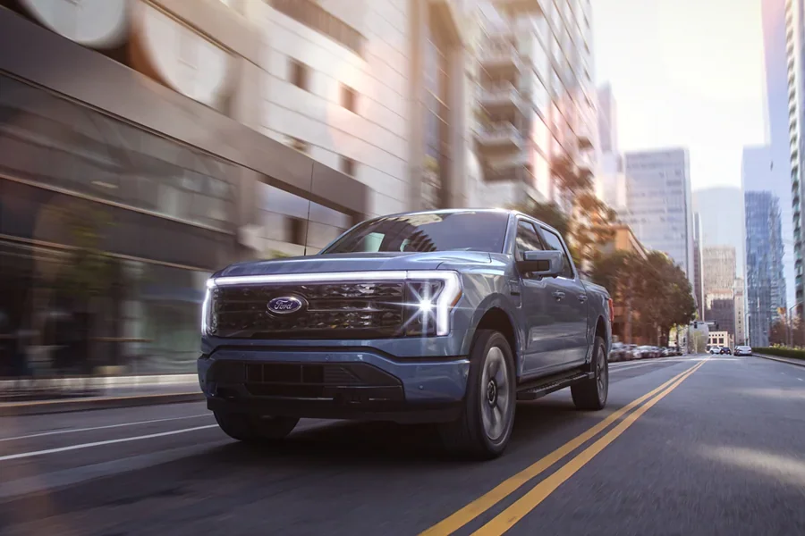 2022 Ford F-150 Lightning is an electric pickup that can power